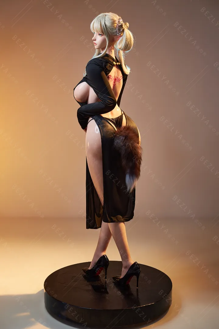 155cm (5ft1) G-Cup Ultra Make up Silicone Head + TPE Body Hybrid Sex Doll Kaliya, Head Kaliya